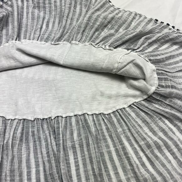 Angela Mara Sleeveless Mini Dress Made In Italy Woman's Size M Blue & White - Picture 6 of 8